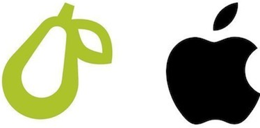 指梨为苹：苹果起诉某创业公司声称梨子LOGO抄袭苹果的苹果LOGO-博悦天下