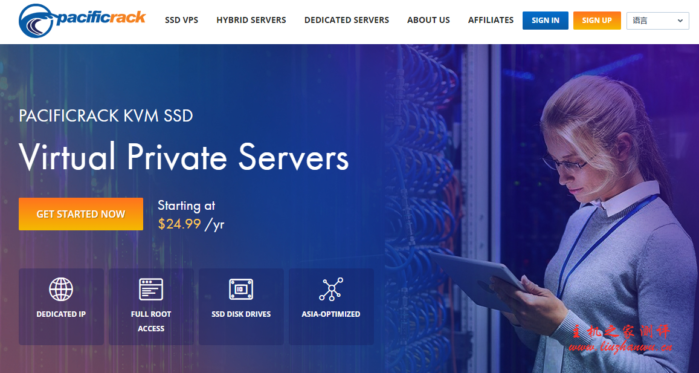 Pacificrack：$12/年/1GB内存/20GB SSD空间/2TB流量/200Mbps端口/KVM/洛杉矶CN2 GT-博悦天下