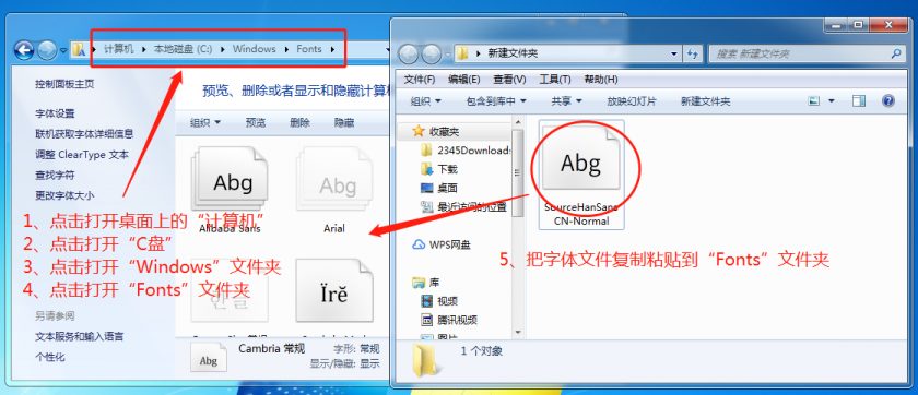 字体安装方法教程包括Windows和Mac OS（苹果）系统
