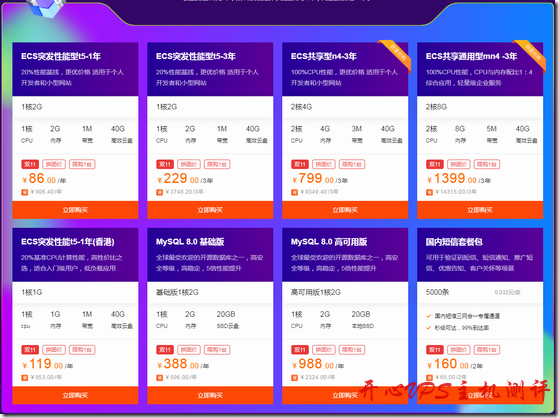 [11.11]阿里云国内云服务器年付86元三年229元/香港云服务器年付119元-博悦天下