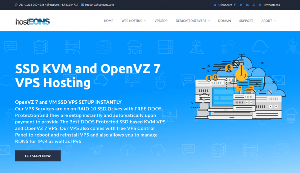 Hosteons八折/洛杉矶不限流量KVM年付21.6美元/支持支付宝微信-博悦天下