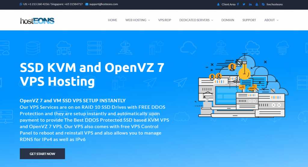 Hosteons七折/洛杉矶不限流量KVM年付18.9美元/支持支付宝微信-博悦天下