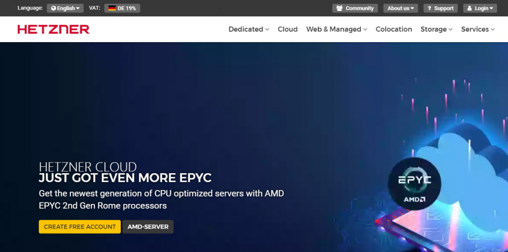 Hetzner：€4.15/月/AMD EPYC/2GB内存/40GB NVMe空间/20TB流量/1Gbps端口/KVM/德国/芬兰-博悦天下