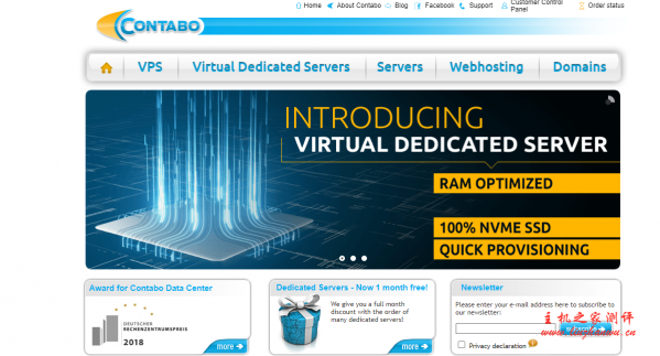 #推荐# contabo：全新VDS系列，独享资源，€36.99/月，24G内存/3核/180gNVMe/250M带宽（不限流量）-博悦天下