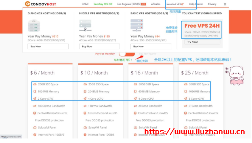 #投稿#CoNoov: 联通VIP线路不掉包·洛杉矶10GBps端口·AMD处理器·自带DDOS防御·免费体验·年付7折,多IP