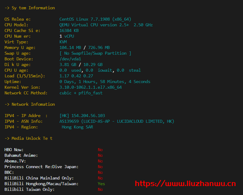 LiCloud:香港精简网络简单测评,电信和移动回程CMI,联通169,100M可跑满,月付$2.73元起