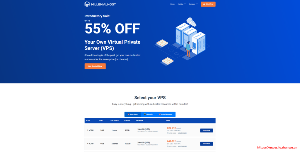 Millenial.Host：$3/月/512MB内存/10GB SSD空间/1TB流量/100Mbps端口/KVM/香港-博悦天下