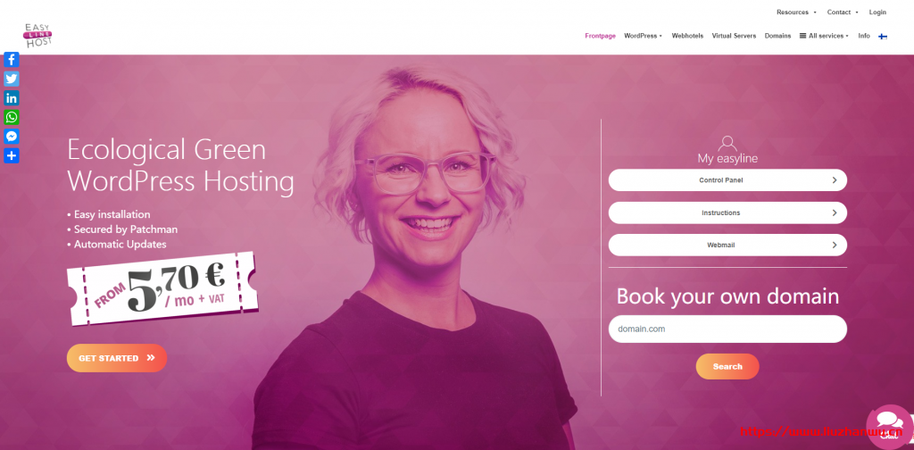 easylinehost芬兰VPS：芬兰原生IP，共享G口带宽，kvm虚拟，€5.95/月/1核/1G/25G SSD/1T流量-博悦天下