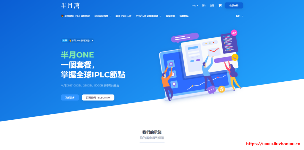 半月湾：全球IPLC线路流量转发，100Mbps带宽，1TB月流量，半年付329美金；洛杉矶GIA KVM VPS，300M带宽，1T月流量，年付59美金-博悦天下