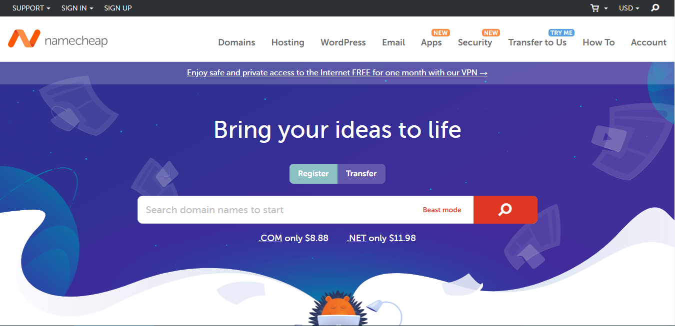 3d9969ca9f190e7f4c7f238e37b08f5d NameCheap:域名优惠新注册 .COM 域名仅需 $5.98 美金