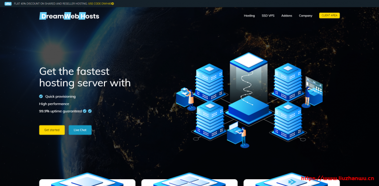 DreamWebHosts托管VPS：1核1G内存25GB SSD硬盘1TB月流量250Mbps带宽5.99美元/月-博悦天下