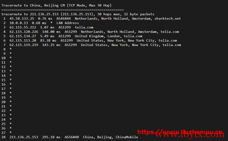 sharktech:荷兰机房1Gbps带宽不限流量服务器简单测评