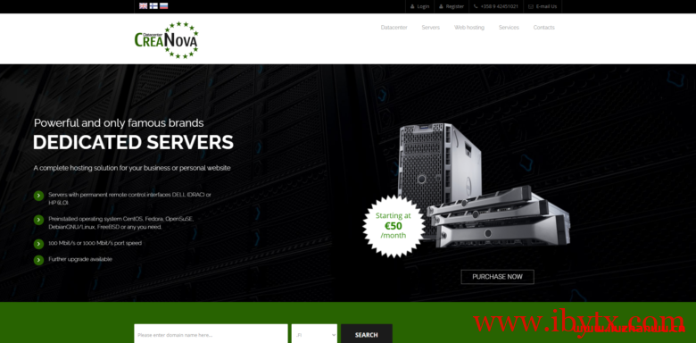creanova：creanova介绍，自营机房，芬兰VPS 10.00 EUR/月，芬兰服务器月付50.00 EUR/月起