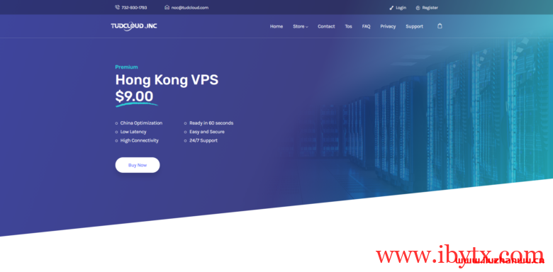 TUDCLOUD：促销两款特价香港直连VPS，限量50台售完即止，$35/年/1核512M内存/5G [email protected]-博悦天下