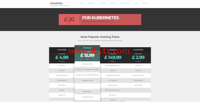 Cloudxtiny:英国vps,1核/512MB内存/5GB硬盘/100GB流量/1Gbps端口,£1.5/月起-博悦天下