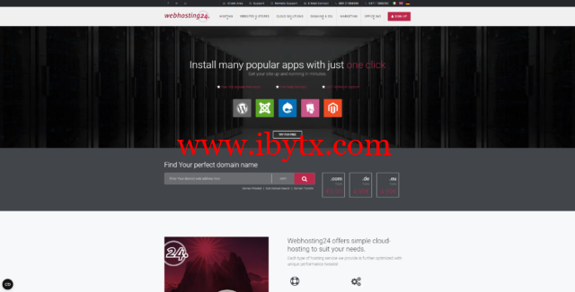 Webhosting24：日本vps/新加坡vps，1核@AMD Ryzen 3900/512MB内存/7GB NVMe硬盘/250GB流量/1Gbps端口，€15/年-博悦天下