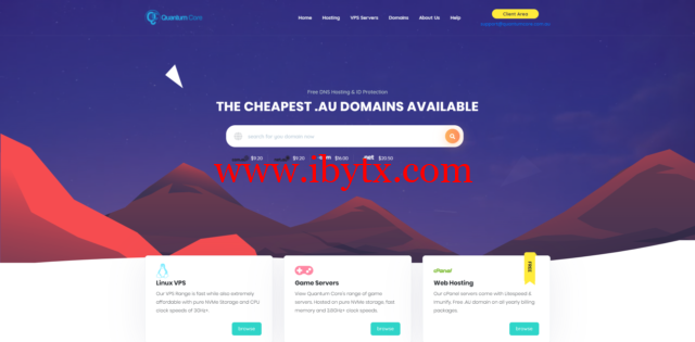 QuantumCore：澳大利亚VPS，1G内存/30G NVMe硬盘/1TB月流量，前三月每月1澳元-博悦天下