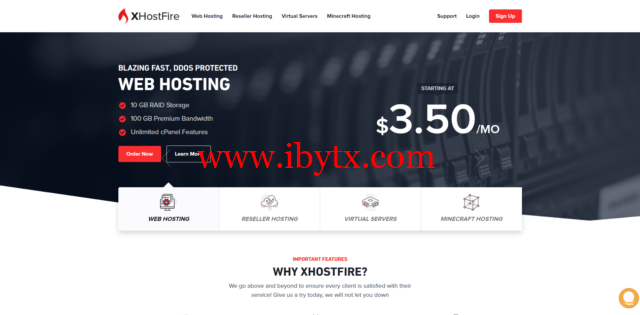 XHostFire：便宜vps，1核/768MB内存/10GB SSD硬盘/750GB流量/1Gbps端口，$7/月，韩国KT/伯力/新西伯利亚等机房-博悦天下