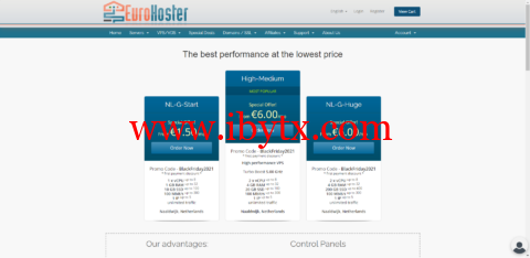 eurohoster：vps服务器30%优惠，独立服务器15%优惠，荷兰机房/保加利亚机房，€3.5/月起-博悦天下