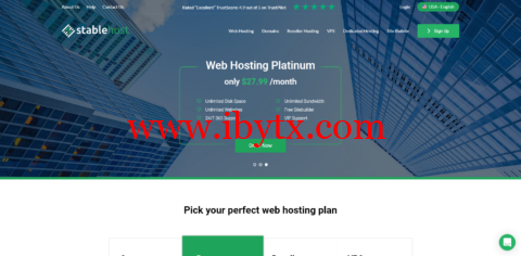 StableHost：首年2折，cPanel建站主机，低至$10.8/年，美国/新加坡等8个机房-博悦天下