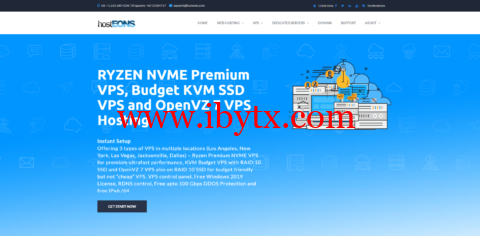 #四周年庆#Hosteons：美国KVM VPS 75折优惠，低至$15.75/年起，OpenVZ 7 VPS 5折优惠低至$13.50/年起-博悦天下