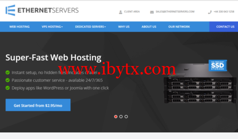 EtherNetservers：美国便宜vps，OpenVZ架构，1核/1G内存/30G硬盘/2TB流量/1Gbps带宽，$12/年起，可选洛杉矶/新泽西机房-博悦天下