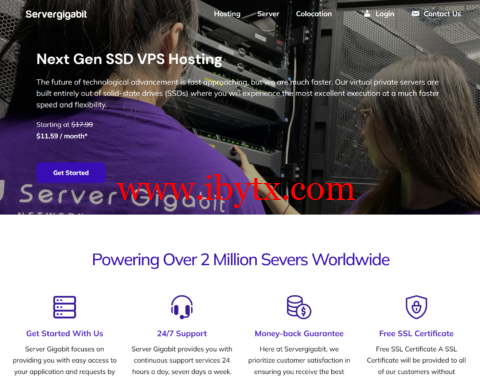 Server Gigabit：马来西亚vps，1核/1G内存/20GB硬盘/不限流量/100Mbps带宽，$9.59/月起，支持windows-博悦天下