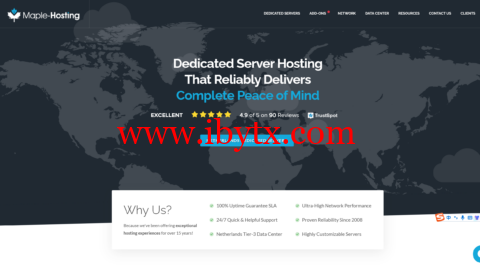 Maple-Hosting：荷兰服务器存储服务器， E3-1270v3/32GB/250 GB SSD + 2 x 4 TB SSD/不限流量/1Gbps带宽，$269/月，无视版权/抗投诉-博悦天下