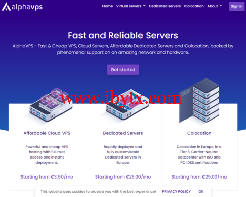 #黑五#AlphaVPS：特价VPS，可选Intel或AMD系列，1~10Gbps带宽，€12.99/年，可选美国/英国/德国/保加利亚机房-博悦天下