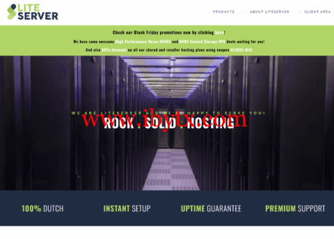 #黑五#LiteServer：荷兰VPS，AMD EPYC@1核/2GB/700GB/40TB@2.5Gbps带宽，€30/年-博悦天下