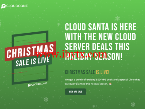 #圣诞促销#CloudCone：2核/1GB/24GB SSD/3.5TB@1Gbps带宽，$13.59/年，可选洛杉矶/圣路易斯机房-博悦天下