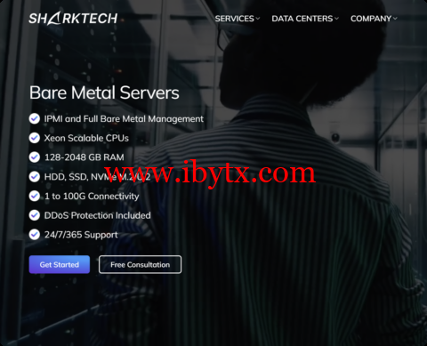 Sharktech：高防VPS年付$47.7起，高防云服务器$39起，10Gbps高防独立服务器$189起，可升级最高80Gbps带宽-博悦天下